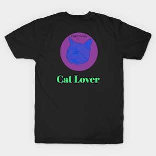 Blue cat Lineart T-Shirt